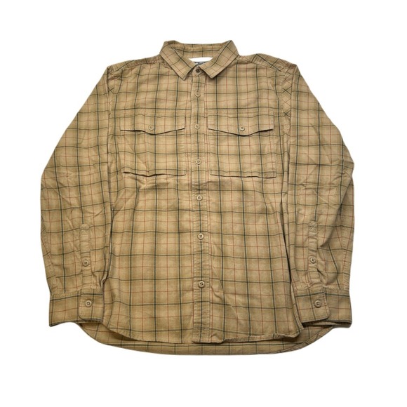 REI Cooperative Flannel Shirt Mens Medium Brown‎ Long Sleeve Outdoor - Picture 1 of 8